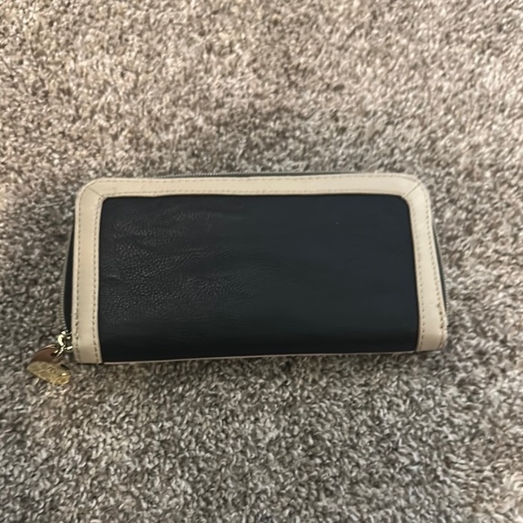 Betsey Johnson Black and Tan Studded Long Wallet - Picture 2 of 4